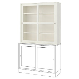 IKEA HAVSTA glass-door cabinet, 47 5/8x13 3/4x48 3/8 in White, Ikea Outlet | 3561SONRW