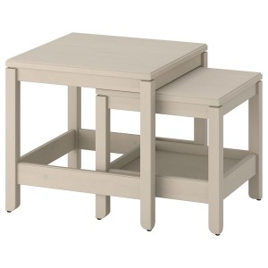 IKEA HAVSTA nesting tables, set of 2 Gray / Beige, Ikea Outlet | 5896UETWC