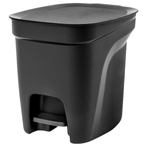 IKEA HÄCKSAX step trash can, 2 gallon Black, Ikea Outlet | 7418GFAVE