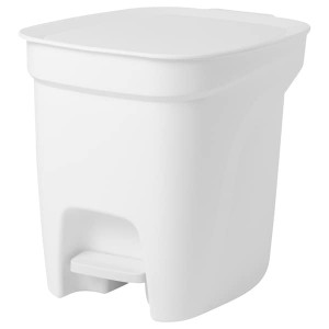 IKEA HÄCKSAX step trash can, 2 gallon White, Ikea Outlet | 0459LJRMF
