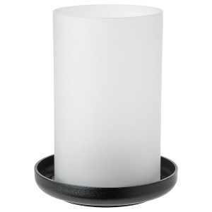 IKEA HEDERVÄRD lantern, frosted glass/black, 9 in, Ikea Outlet | 2789ODCEF