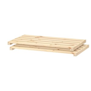 IKEA HEJNE shelf, softwood, 30 3/8x18 1/2 in2 pack, Ikea Outlet | 1502RHTFX