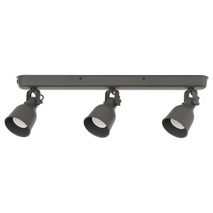 IKEA HEKTAR Ceiling track, 3 spotlights, dark gray, Ikea Outlet | 1897SMLIZ