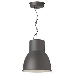IKEA HEKTAR Pendant lamp, dark gray, 15 in, Ikea Outlet | 3160QGFMT