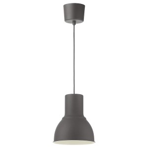 IKEA HEKTAR Pendant lamp, dark gray, 9 in, Ikea Outlet | 7821ZPOVQ
