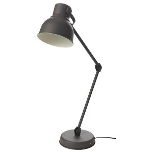 IKEA HEKTAR Work lamp with LED bulb, dark gray, Ikea Outlet | 3798VRLQX