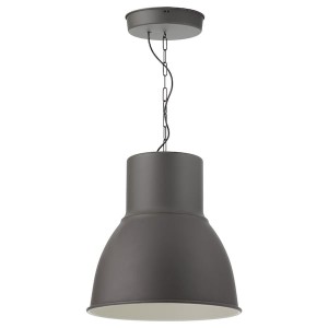 IKEA HEKTAR pendant lamp, dark gray, 19 in, Ikea Outlet | 1793DBYHW