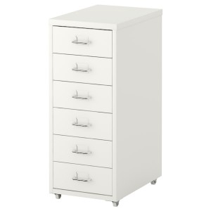 IKEA HELMER Drawer unit on casters, 11x27 1/8 in White, Ikea Outlet | 1956GWCRK