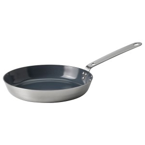 IKEA HEMKOMST frying pan, stainless steel/non-stick coating, 9 in, Ikea Outlet | 7214PWRKG