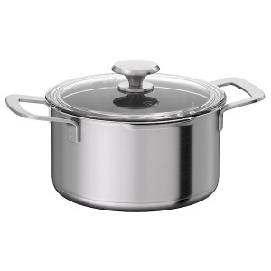 IKEA HEMKOMST pot with lid, stainless steel/glass, 3.2 qt, Ikea Outlet | 9154KCDVE