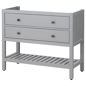 IKEA HEMNES Bathroom vanity with 2 drawers, 36 in Gray, Ikea Outlet | 6847KUEDV