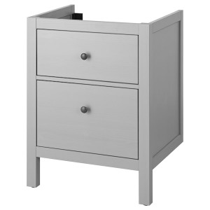 IKEA HEMNES Bathroom vanity with drawers, 24x32 3/8 in Gray, Ikea Outlet | 7234NJREH
