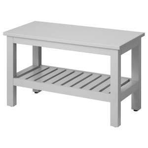 IKEA HEMNES Bench, 32 5/8 in Gray, Ikea Outlet | 7214GXOEZ