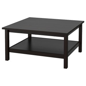 IKEA HEMNES Coffee table, 35 3/8x35 3/8 in Black / Brown, Ikea Outlet | 7591MBFCV