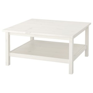 IKEA HEMNES Coffee table, 35 3/8x35 3/8 in White Stain White, Ikea Outlet | 3927PKYNI