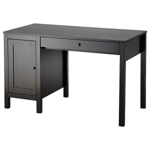 IKEA HEMNES Desk, black-brown, 47 1/4x21 5/8 in, Ikea Outlet | 1390HFZJB
