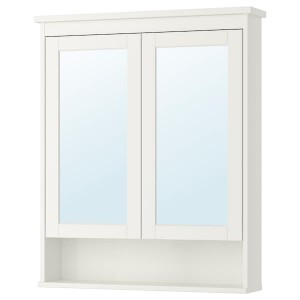 IKEA HEMNES Mirror cabinet with 2 doors, 32 5/8x6 1/4x38 5/8 in White, Ikea Outlet | 5234HPNKZ