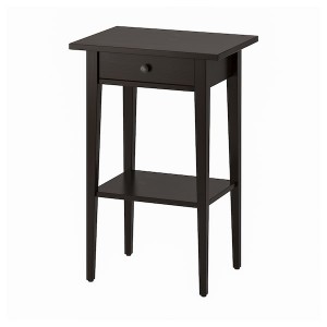 IKEA HEMNES Nightstand, 18 1/8x13 3/4 in Black / Brown, Ikea Outlet | 1753BGMKH