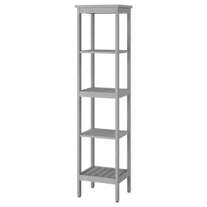 IKEA HEMNES Shelf unit, 16 1/2x67 3/4 in Gray, Ikea Outlet | 0429VOMKD