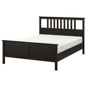 IKEA HEMNES bed frame, Queen Black / Brown, Ikea Outlet | 3218HJOSQ