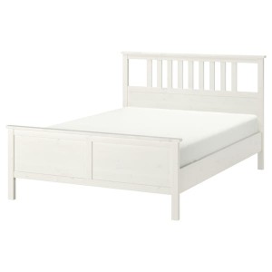 IKEA HEMNES bed frame, Queen White Stain, Ikea Outlet | 9870TNSWR