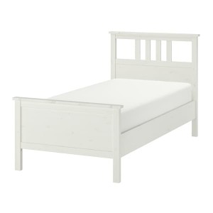 IKEA HEMNES bed frame, Twin White Stain / Luröy, Ikea Outlet | 7896FBKRT