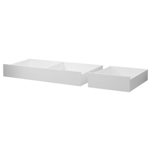 IKEA HEMNES underbed storage box, set of 2, Twin/Full White Stain, Ikea Outlet | 2580DMGHL