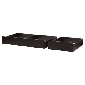 IKEA HEMNES underbed storage box, set of 2, Queen/King Black / Brown, Ikea Outlet | 3107KUBRZ