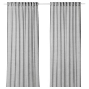 IKEA HILJA Curtains, 1 pair, gray, 57x98 ½ in, Ikea Outlet | 6275ULRSY