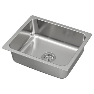 IKEA HILLESJÖN sink, stainless steel, 22x18 1/8 in, Ikea Outlet | 4091XGOEQ