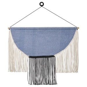 IKEA HÄNGALM hanging tapestry, beige black/light lilac-blue, 33 1/2x23 5/8 in, Ikea Outlet | 1497YSADR
