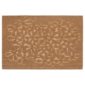 IKEA HÄNGBRO door mat, 2'0 inx2'11 in Flower Natural / Beige, Ikea Outlet | 6312TKRZG