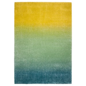 IKEA HOTELLRUM rug, high pile, 5'3 inx7'7 in Blue / Green Yellow, Ikea Outlet | 5647ITVRJ