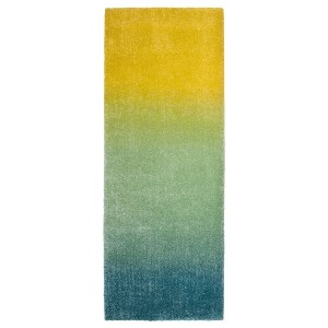 IKEA HOTELLRUM rug, high pile, blue/green yellow, 2'7 inx6'7 in, Ikea Outlet | 1896JSFNG