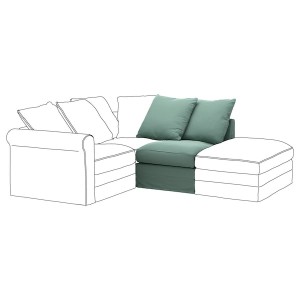 IKEA HÄRLANDA 1-seat section Ljungen Light Green, Ikea Outlet | 7059EQMFS