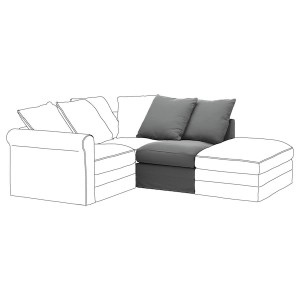 IKEA HÄRLANDA Cover for 1-seat section Ljungen Medium Gray, Ikea Outlet | 1834XFMKZ