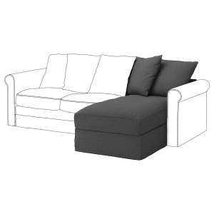 IKEA HÄRLANDA Cover for chaise section Ljungen Medium Gray, Ikea Outlet | 7159PWGHM