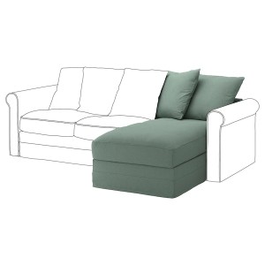 IKEA HÄRLANDA Cover for chaise section Ljungen Light Green, Ikea Outlet | 1582TQAML