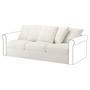 IKEA HÄRLANDA Cover for sofa section Inseros White, Ikea Outlet | 6287XJOAS