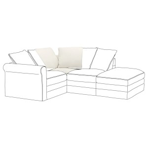 IKEA HÄRLANDA cover for corner section Inseros White, Ikea Outlet | 0375VTHBO