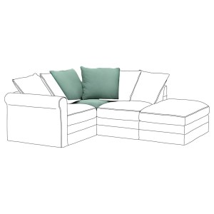 IKEA HÄRLANDA cover for corner section Ljungen Light Green, Ikea Outlet | 4290OTCSR