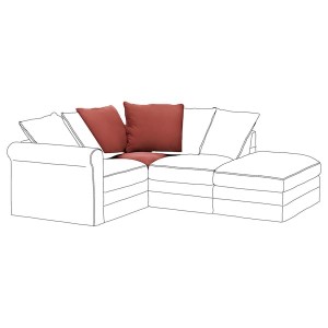 IKEA HÄRLANDA cover for corner section Ljungen Light Red, Ikea Outlet | 6758NGWZB