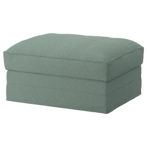 IKEA HÄRLANDA cover for ottoman with storage Ljungen Light Green, Ikea Outlet | 9574QJRGO