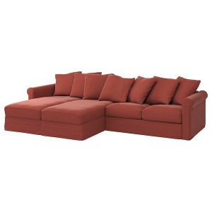 IKEA HÄRLANDA cover for sectional, 4-seat, with chaise Light Red, Ikea Outlet | 1248TGFKM