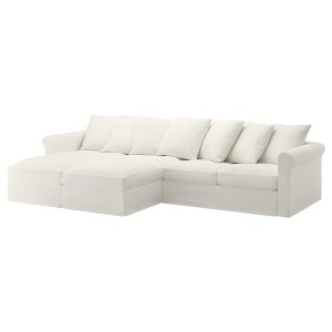 IKEA HÄRLANDA cover for sectional, 4-seat, with chaise White, Ikea Outlet | 3152XLQVP