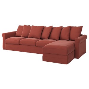 IKEA HÄRLANDA cover for sectional, 4-seat, with chaise Light Red, Ikea Outlet | 6704COMLK