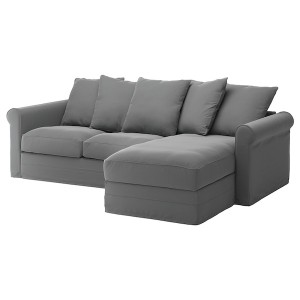 IKEA HÄRLANDA cover for sofa, with chaise Ljungen Medium Gray, Ikea Outlet | 3560ISZEW