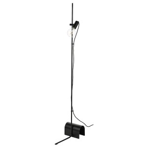 IKEA HÅRSLINGA floor lamp with LED bulb Black, Ikea Outlet | 4679AHPQL