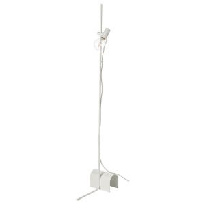 IKEA HÅRSLINGA floor lamp with LED bulb White, Ikea Outlet | 1076PHSYK