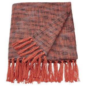IKEA HÖSTAGILLE throw, orange, 47x71 in, Ikea Outlet | 8129GHZUF